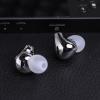 imageLinsoul BLON BL03 II in Ear Monitor 10mm DualChamber Dynamic Driver IEM Wired HiFi Earbuds with Detachable 2Pin Cable for Musician Audiophile 35mm with Mic BlackSilver