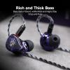 imageLinsoul Kiwi Ears Quartet 2DD2BA Hybrid inEar Monitor HiFi Earphones with HandCrafted Resin Shell Detachable OFC SilverPlated IEM Cable Purple Quartet  Kiwi Ears Terras IEM Cable4N Single