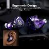 imageLinsoul Kiwi Ears Quartet 2DD2BA Hybrid inEar Monitor HiFi Earphones with HandCrafted Resin Shell Detachable OFC SilverPlated IEM Cable Purple Quartet  Kiwi Ears Terras IEM Cable4N Single