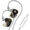 imageLinsoul KZ ZAS 7BA1DD inEar Monitor HiFi Bass Earbuds Gaming Earbuds Hybrid IEM Earphones with Recessed 2pin Cable for Audiophile Musicianwith Mic SilverBlack