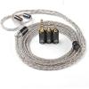 imageLinsoul QKZ Q1 MAX 16Stand 352 Cores SilverPlated HiFi Earphones Upgrade Cable with Interchangeable 25mm35mm44mm Plug Replacement Cable for Audiophile Grey MMCXGrey