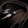 imageLinsoul TRIPOWIN C8 8Core Silver Copper Foil Braided Earphone Upgrade Cable in Ear Monitor Cable Tinsel Silver Copper Wire with 35mm Audio Jack for Musicial AudiophileWithout Mic 2pin 078mmWithout Mic 2pin
