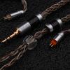 imageLinsoul TRIPOWIN C8 8Core Silver Copper Foil Braided Earphone Upgrade Cable in Ear Monitor Cable Tinsel Silver Copper Wire with 35mm Audio Jack for Musicial AudiophileWithout Mic 2pin 078mmWithout Mic 2pin