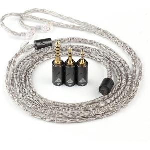 imageLinsoul QKZ Q1 MAX 16Stand 352 Cores SilverPlated HiFi Earphones Upgrade Cable with Interchangeable 25mm35mm44mm Plug Replacement Cable for Audiophile Grey MMCXGrey