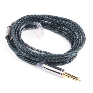 imageLinsoul Tripowin Zonie IEM Cable 16 Core Silver Plated Earphone Upgraded Cords 125m SPC in Ear Monitor Cable for KZ ZS10 PRO 2 AS10 PRO Tangzu Waner SIMGOT EM6LRecessed 2pin 44mmGreyMoss