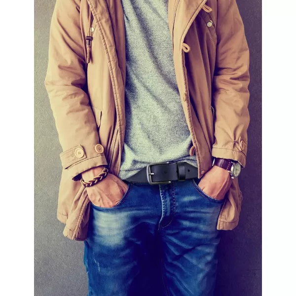 General Hydroponics Men's 35mm Classic Jean Belt, Navy, 32