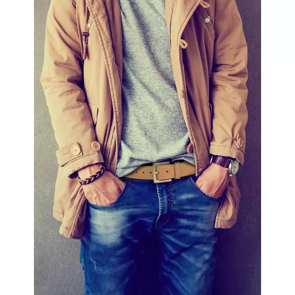 Timberland Men's 38 Mm Boot Leather Wheat Belt