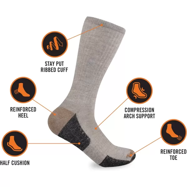 Timberland Men's 4-Pack Comfort Crew Socks