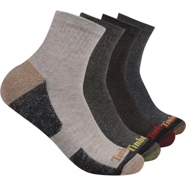 Timberland Men's 4-Pack Half Cushioned Quarter Socks