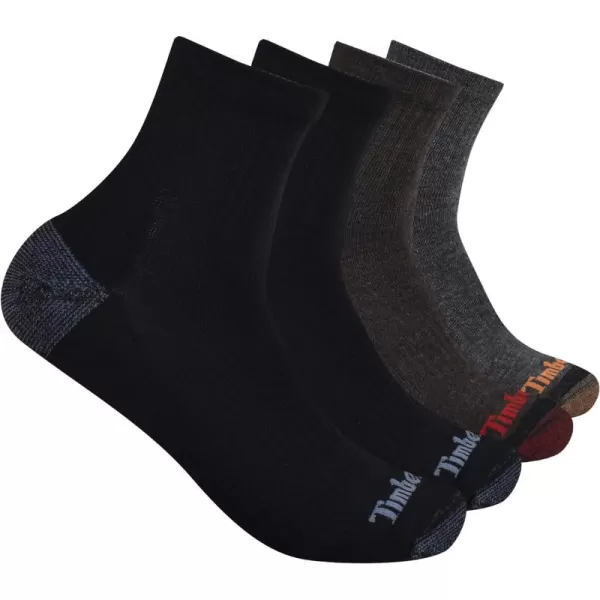 Timberland Men's 4-Pack Half Cushioned Quarter Socks
