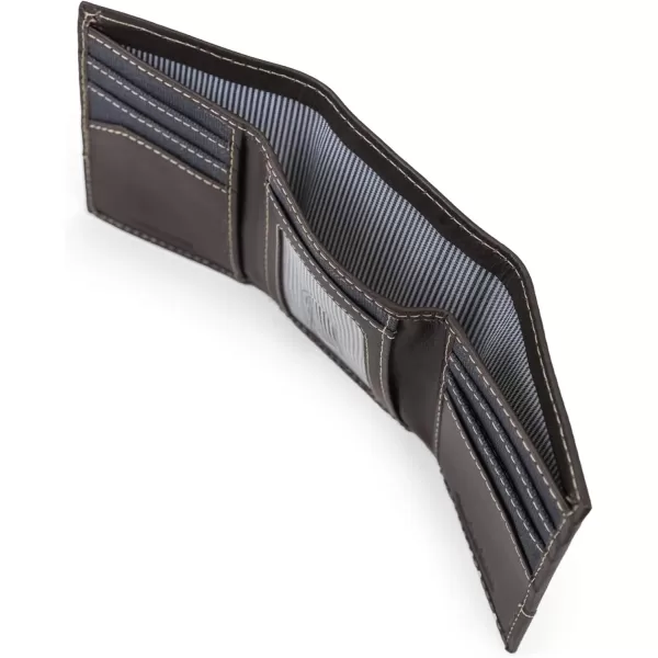 Timberland Men's Canvas &amp; Leather Trifold Wallet
