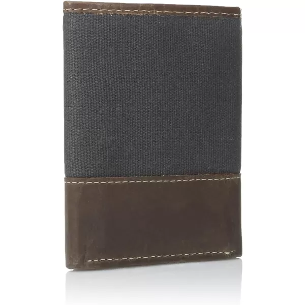Timberland Men's Canvas &amp; Leather Trifold Wallet
