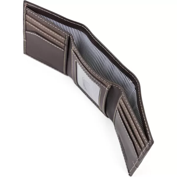 Timberland Men's Canvas &amp; Leather Trifold Wallet