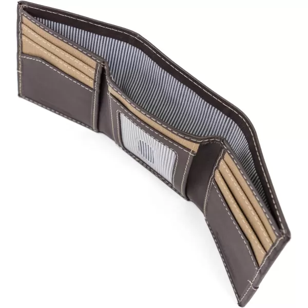 Timberland Men's Canvas &amp; Leather Trifold Wallet