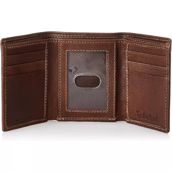 Timberland Men's Genuine Leather RFID Blocking Trifold Wallet