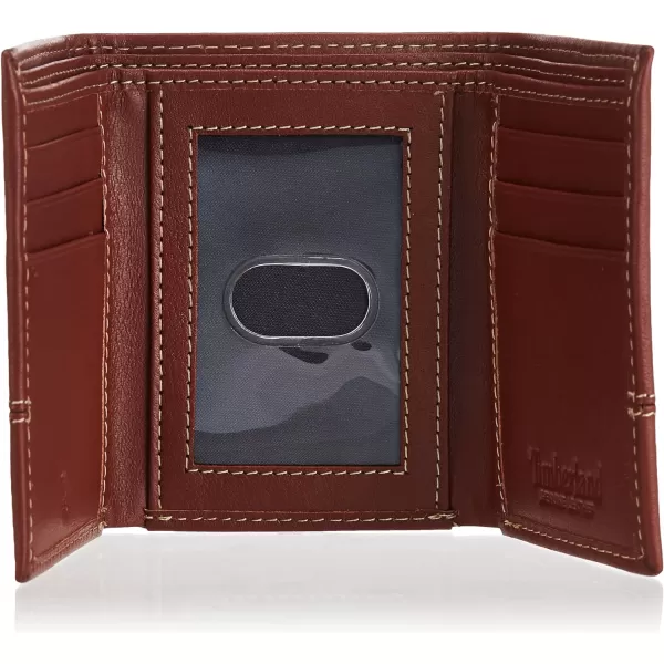 Timberland Men's Genuine Leather RFID Blocking Trifold Wallet