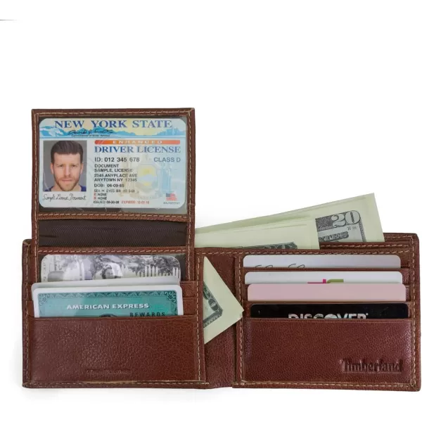 Timberland Men's Genuine Leather Rfid Blocking Passcase Security Wallet