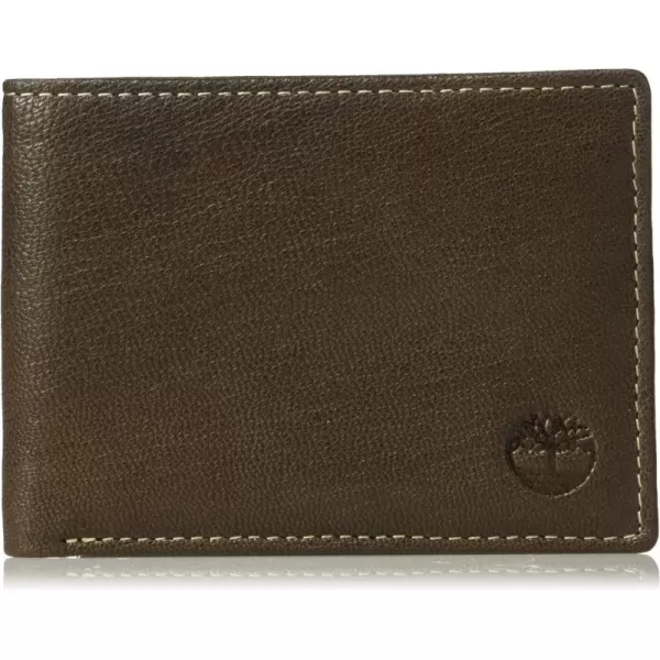 Timberland Men's Genuine Leather Rfid Blocking Passcase Security Wallet