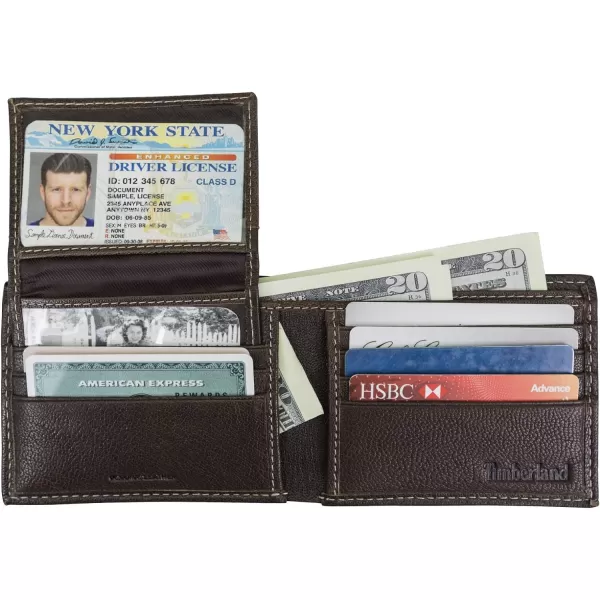 Timberland Men's Genuine Leather Rfid Blocking Passcase Security Wallet