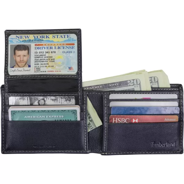Timberland Men's Genuine Leather Rfid Blocking Passcase Security Wallet