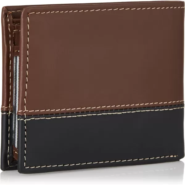 Timberland Men's Leather Passcase Trifold Wallet Hybrid