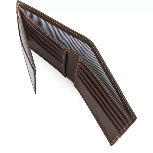 Timberland Men's Leather Passcase Trifold Wallet Hybrid