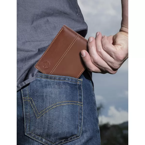 Timberland Men's Leather Passcase Trifold Wallet Hybrid