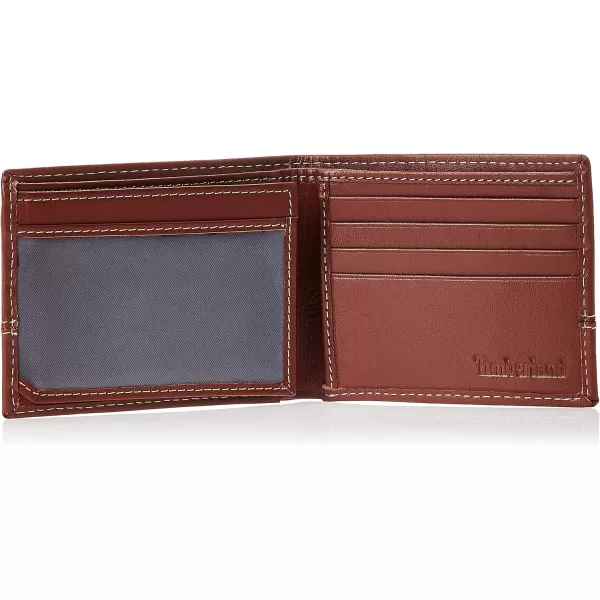 Timberland Men's Leather Passcase Trifold Wallet Hybrid