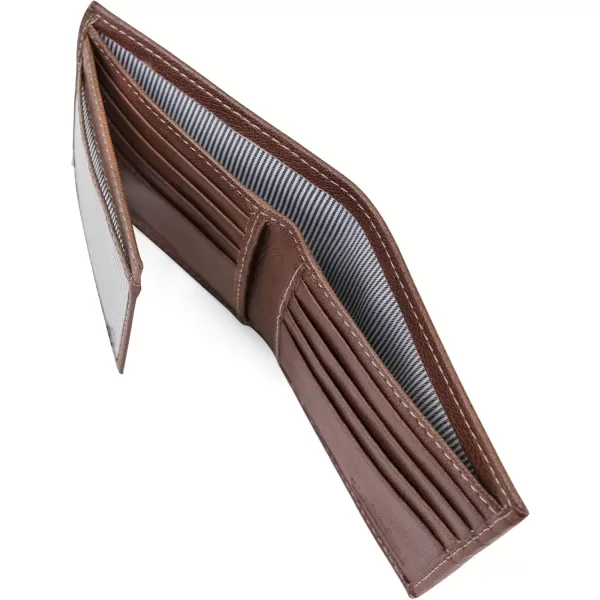Timberland Men's Leather Passcase Trifold Wallet Hybrid)