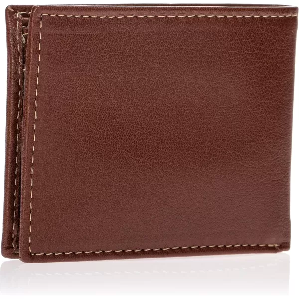 Timberland Men's Leather Passcase Trifold Wallet Hybrid)