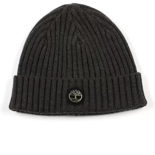 Timberland Men's Ribbed Watch Cap with Logo Plate