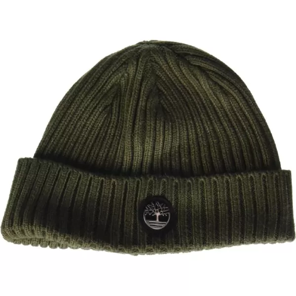 Timberland Men's Ribbed Watch Cap with Logo Plate