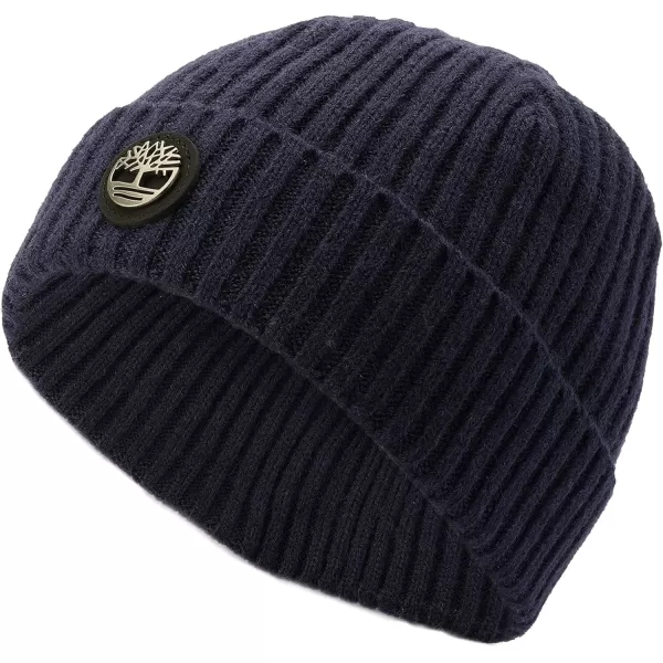 Timberland Men's Ribbed Watch Cap with Logo Plate