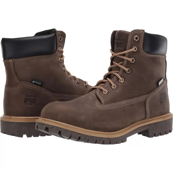 Timberland PRO Women's Direct Attach 6 Inch Steel Safety Toe Insulated Waterproof Industrial Work Boot, Coffee, 5.5