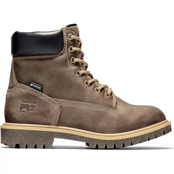 Timberland PRO Women's Direct Attach 6 Inch Steel Safety Toe Insulated Waterproof Industrial Work Boot, Coffee, 5.5