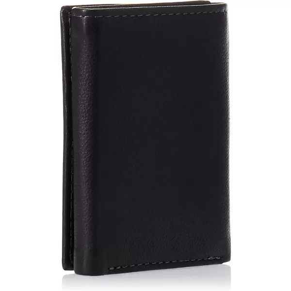 Timberland mens Exclusive Blix Fine Leather Trifold Wallet, Black, One Size US