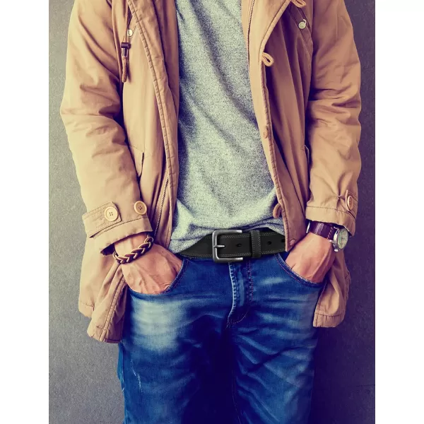 Timberland Men's Classic Leather Jean Belt 1.4 Inches Wide )