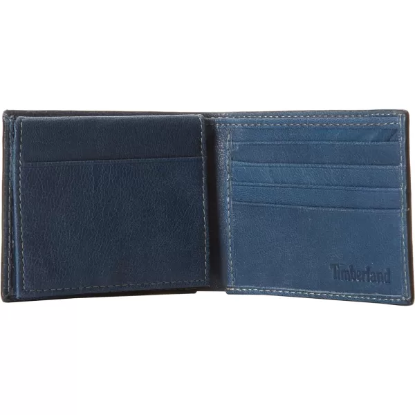 Timberland Men's Leather Wallet with Attached Flip Pocket)