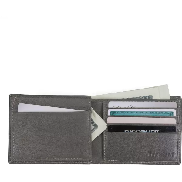 Timberland Men's Leather Wallet with Attached Flip Pocket)