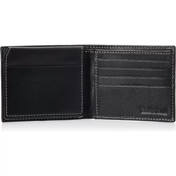 Timberland Men's Leather Wallet with Attached Flip Pocket)