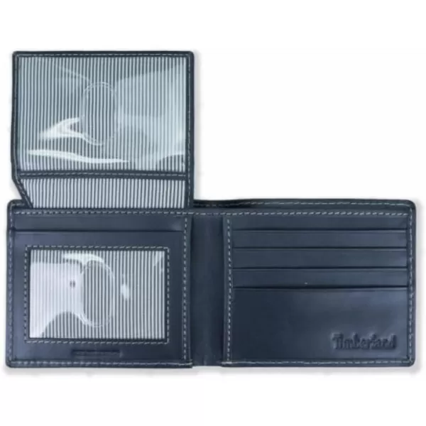 Timberland Men's Leather Wallet with Attached Flip Pocket)