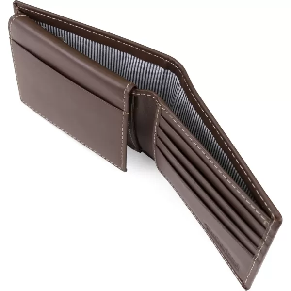 Timberland Men's Leather Wallet with Attached Flip Pocket)