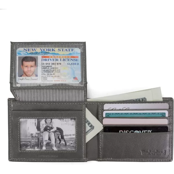 Timberland Men's Leather Wallet with Attached Flip Pocket)