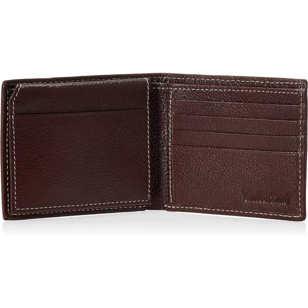 Timberland Men's Leather Wallet with Attached Flip Pocket)