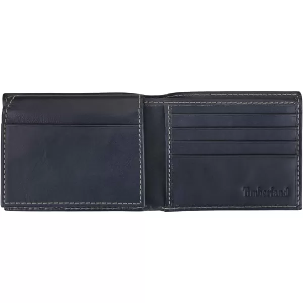 Timberland Men's Leather Wallet with Attached Flip Pocket)