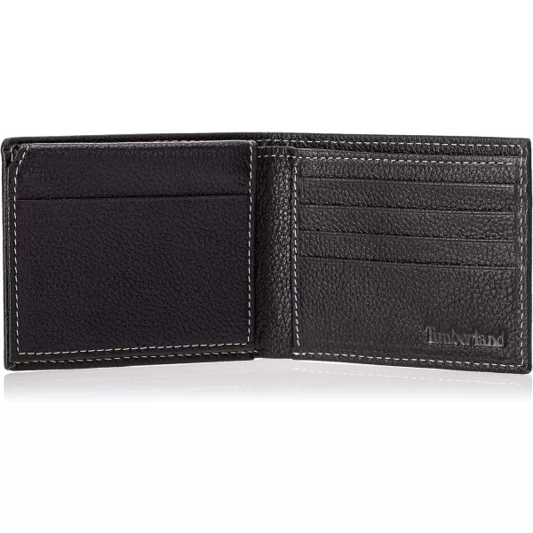 Timberland Men's Leather Wallet with Attached Flip Pocket)
