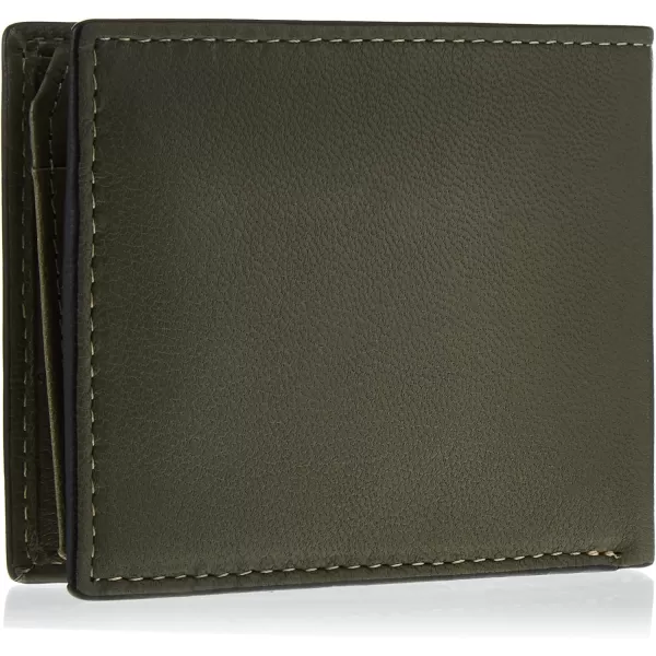 Timberland Men's Leather Wallet with Attached Flip Pocket)