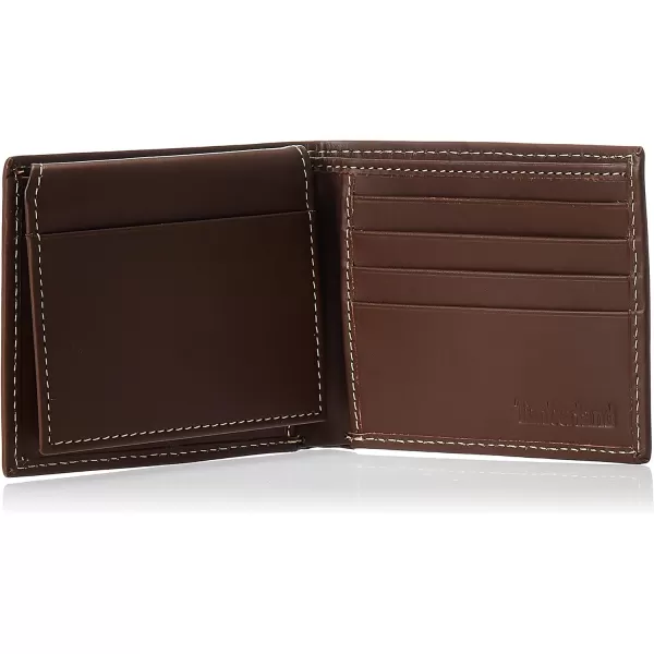 Timberland Men's Leather Wallet with Attached Flip Pocket)