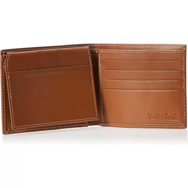 Timberland Men's Leather Wallet with Attached Flip Pocket)