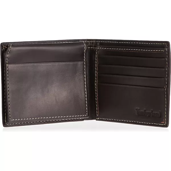 Timberland Men's Leather Wallet with Attached Flip Pocket)